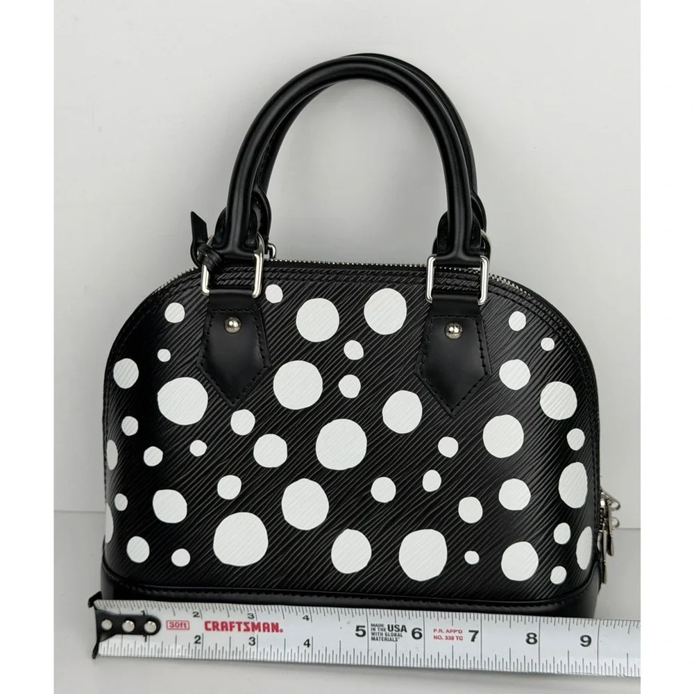 Louis Vuitton x Yayoi Kusama Alma BB Handbag in Black Epi Leather NFC B9 - Picture 11 of 16